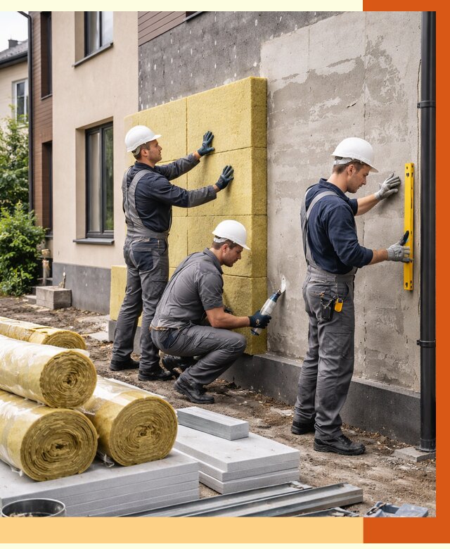 Утепление таунхауса в Биробиджане от 7299 руб/м2 — комплекс под ключ | ТепломастерБрб