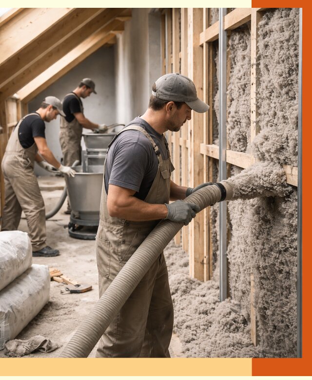 Утепление таунхауса эковатой в Биробиджане от 2230 руб./м² — монтаж и задувка | ТепломастерБрб