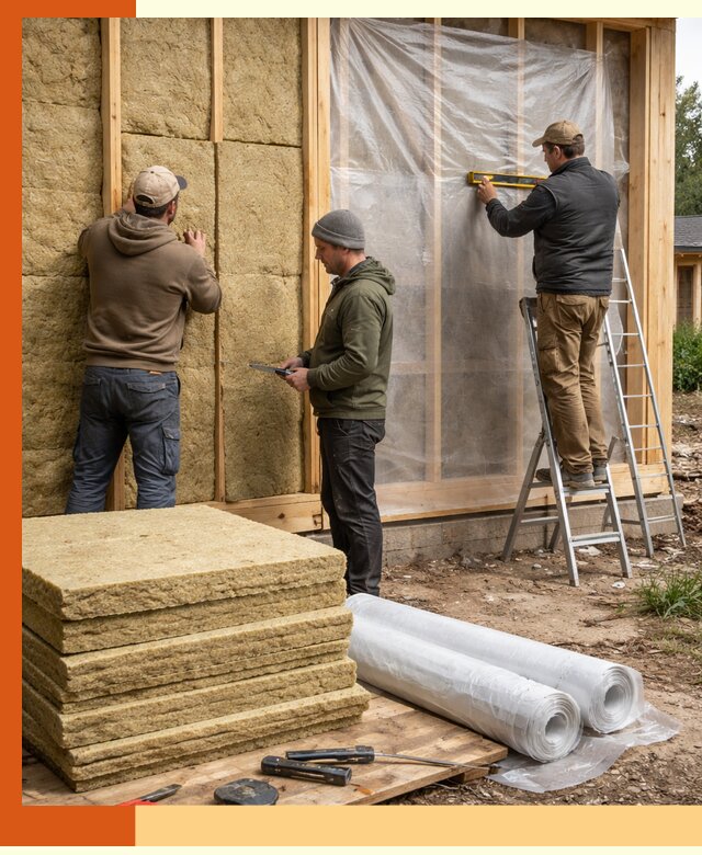 Утепление каркасного дома в Биробиджане под ключ с гарантией качества