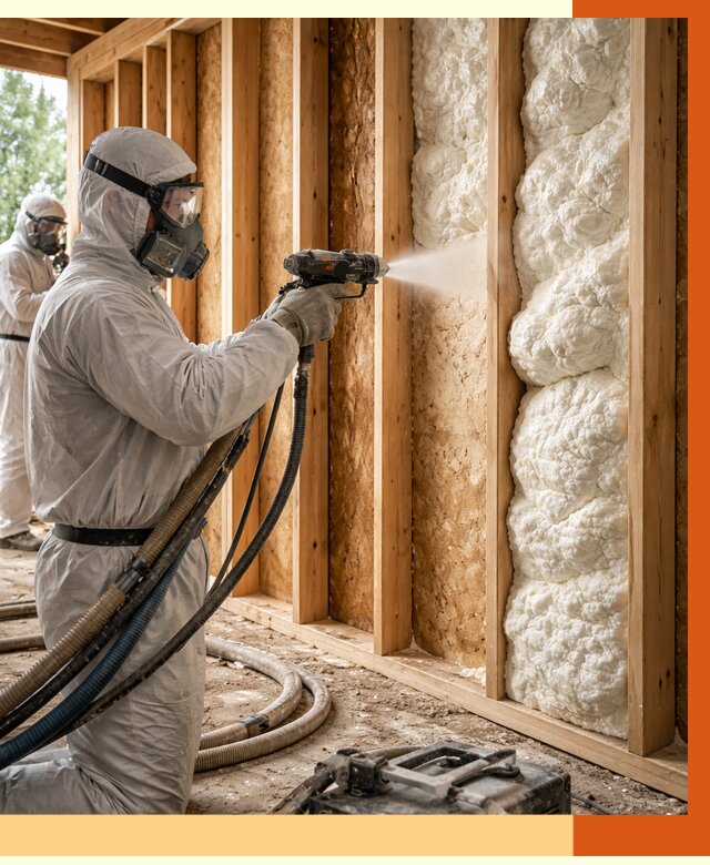 Утепление каркасного дома ППУ в Биробиджане от 2839 руб./м2 — работа под ключ | ТепломастерБрб