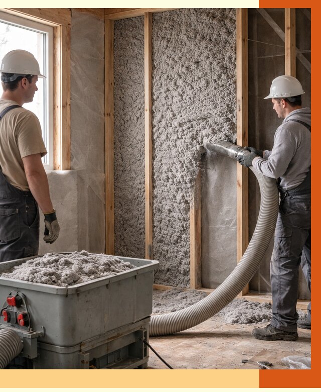 Утепление каркасного дома эковатой в Биробиджане от 1825 руб. | ТепломастерБрб