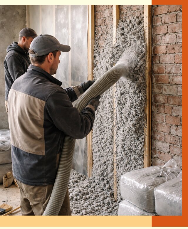 Утепление кирпичного дома эковатой в Биробиджане от 2382 руб./м² | ТепломастерБрб