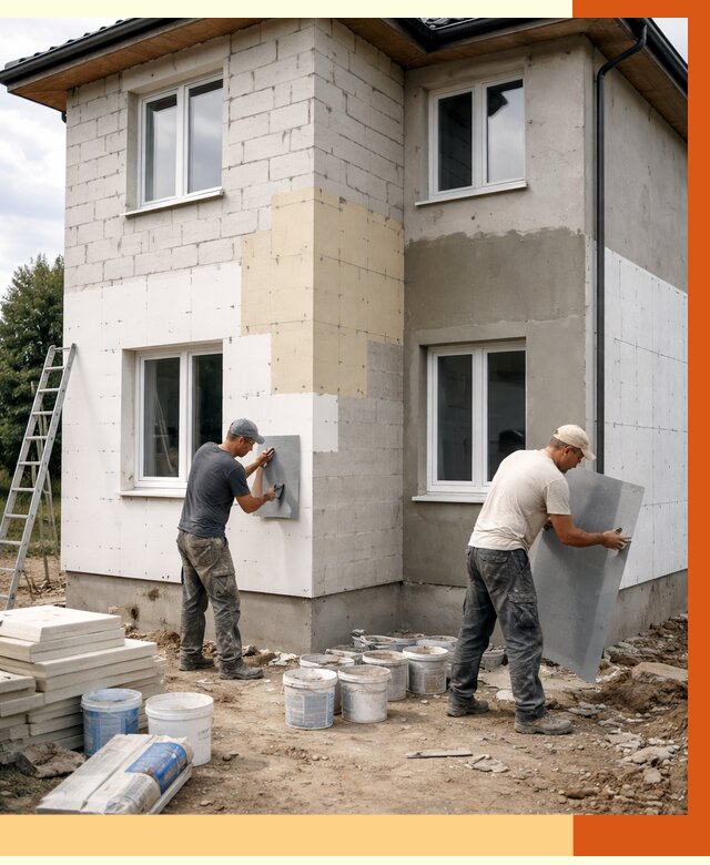 Утепление дома из газобетона в Биробиджане от 4258 руб./м² — заказать у ТепломастерБрб