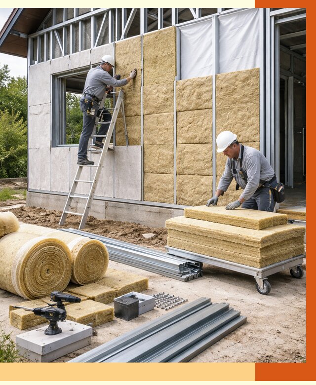 Утепление дома из ЛСТК в Биробиджане от 5272 руб./м² — профессионально | ТепломастерБрб