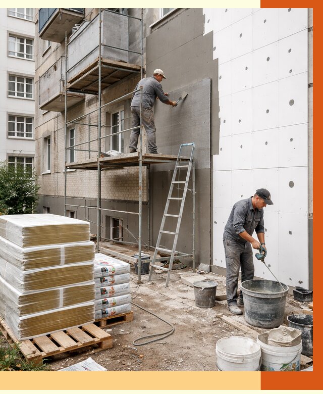 Утепление квартиры снаружи в Биробиджане от 6235 руб/м2 под ключ | ТепломастерБрб