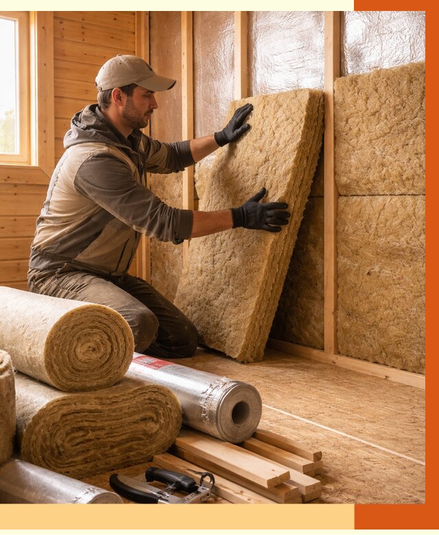 Утепление бани в Биробиджане под ключ от 4562 руб./м2 — утеплить потолок, пол и стены | ТепломастерБрб