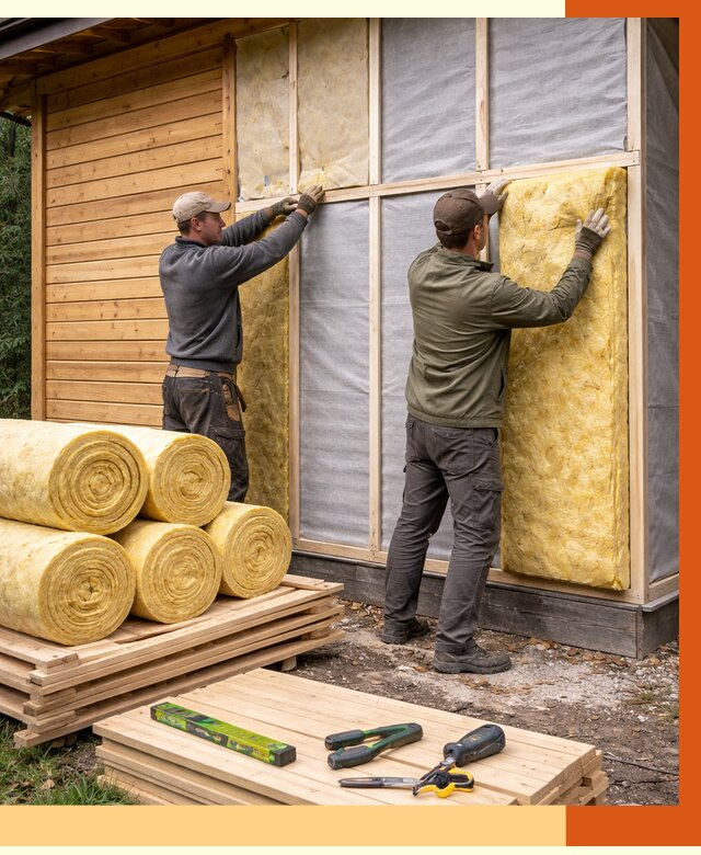 Утепление бани снаружи в Биробиджане от 86173 руб. под ключ | ТепломастерБрб