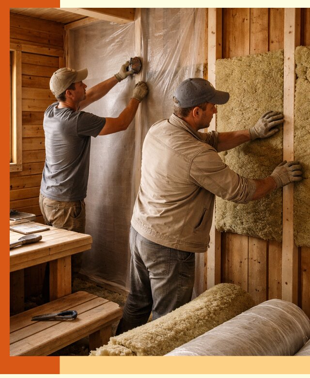 Утепление бани изнутри в Биробиджане качественно и недорого