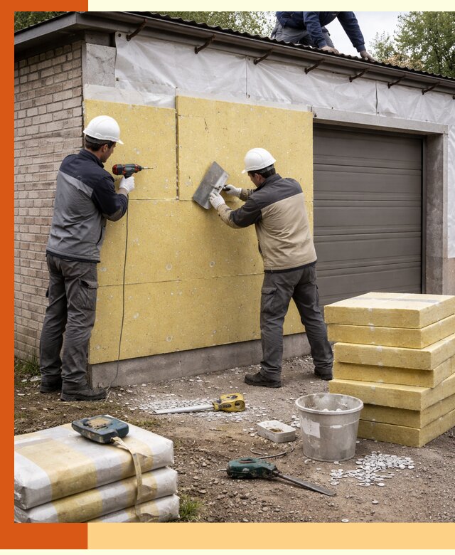 Утепление гаража снаружи в Биробиджане качественно и надёжно