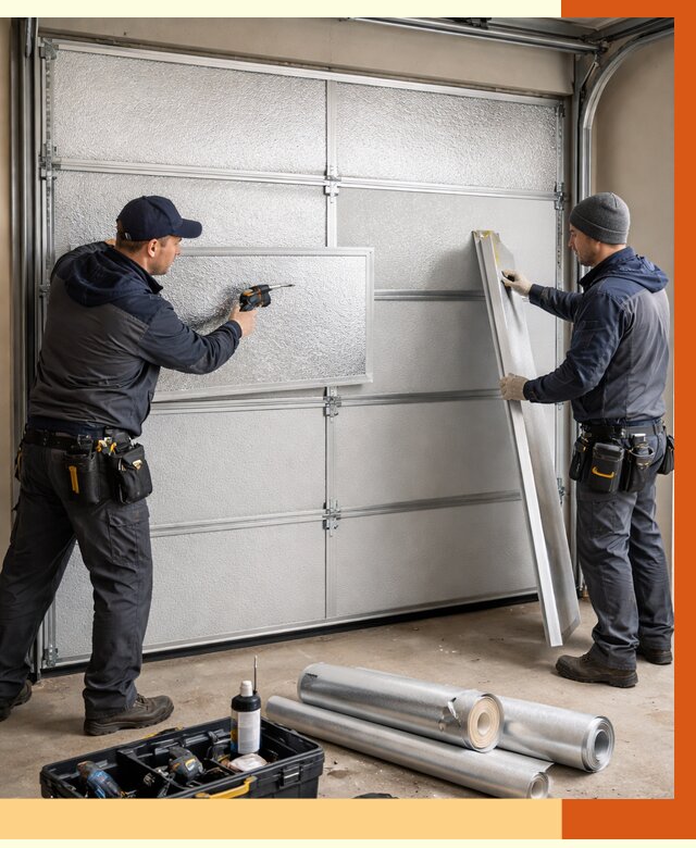 Утепление гаражных ворот в Биробиджане от 7958 руб/м2 — надежно и быстро | ТепломастерБрб