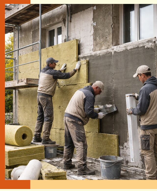 Утепление фасада зданий и домов в Биробиджане