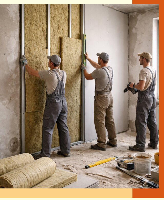 Утепление стен изнутри в Биробиджане от 2281 руб/м² под ключ | ТепломастерБрб