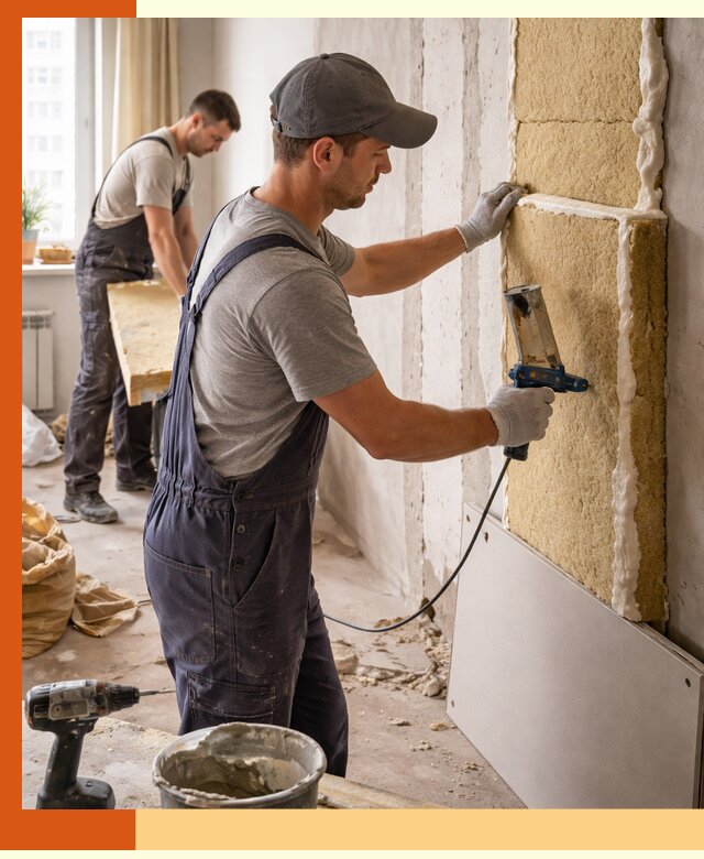 Утепление стен изнутри в Биробиджане — качественно и эффективно