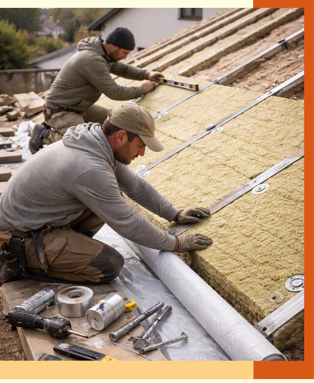 Утепление крыши снаружи в Биробиджане под ключ от 1217 руб./м2 | ТепломастерБрб