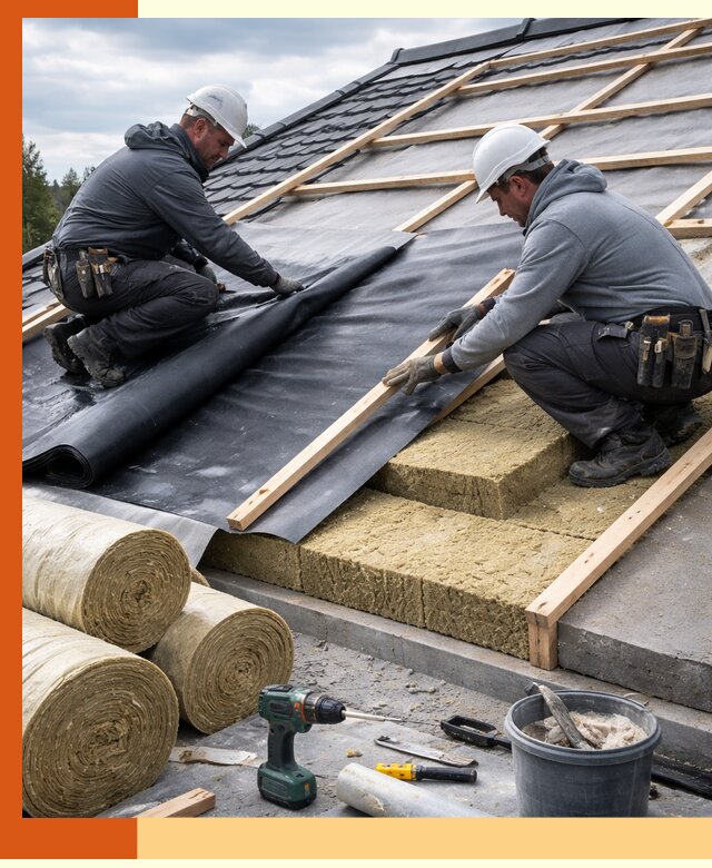 Утепление крыши снаружи в Биробиджане: профессиональная теплоизоляция