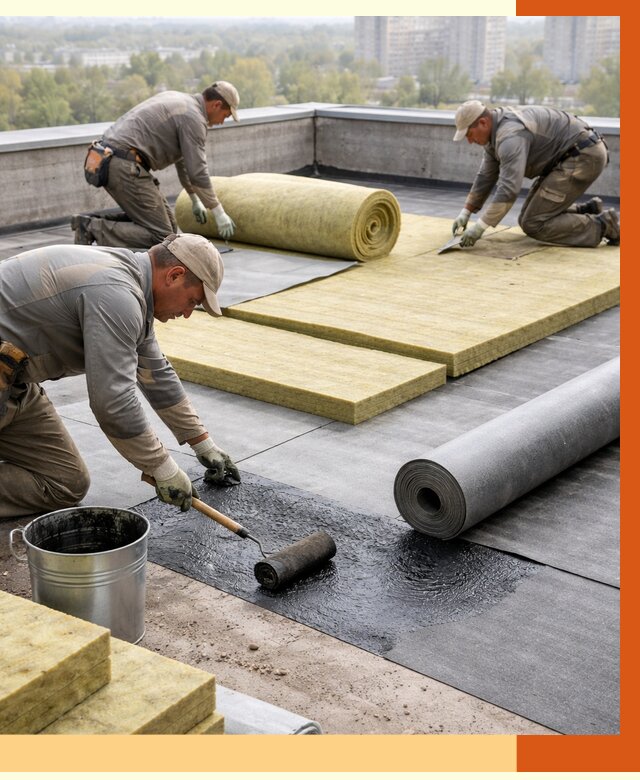 Утепление плоской крыши в Биробиджане от 7299 руб./м2 под ключ | ТепломастерБрб