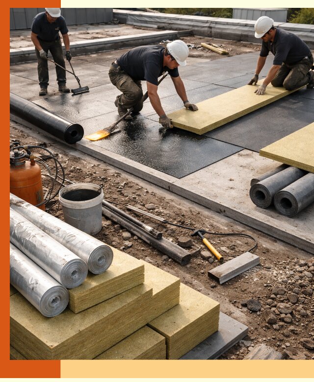 Утепление плоской крыши в Биробиджане — надежная теплоизоляция и герметизация