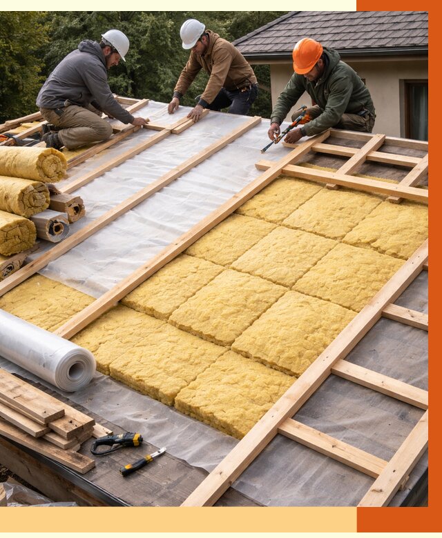 Утепление скатной крыши в Биробиджане от 1267 руб./м2 под ключ | ТепломастерБрб