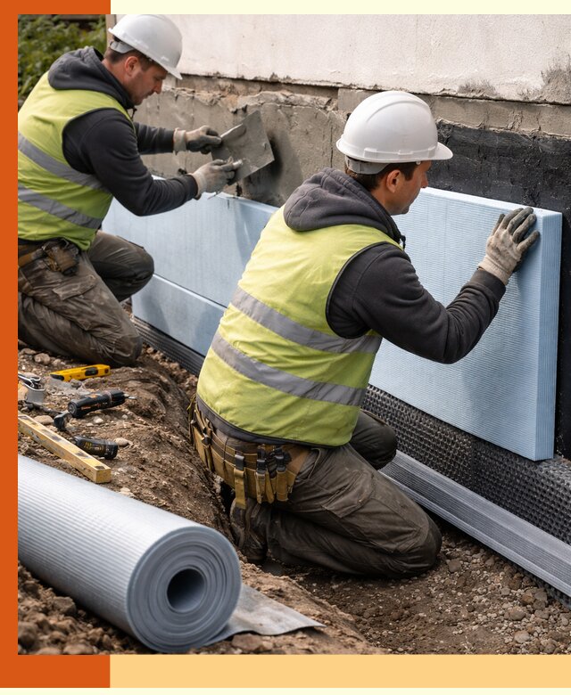 Утепление фундамента снаружи в Биробиджане — профессиональная теплоизоляция