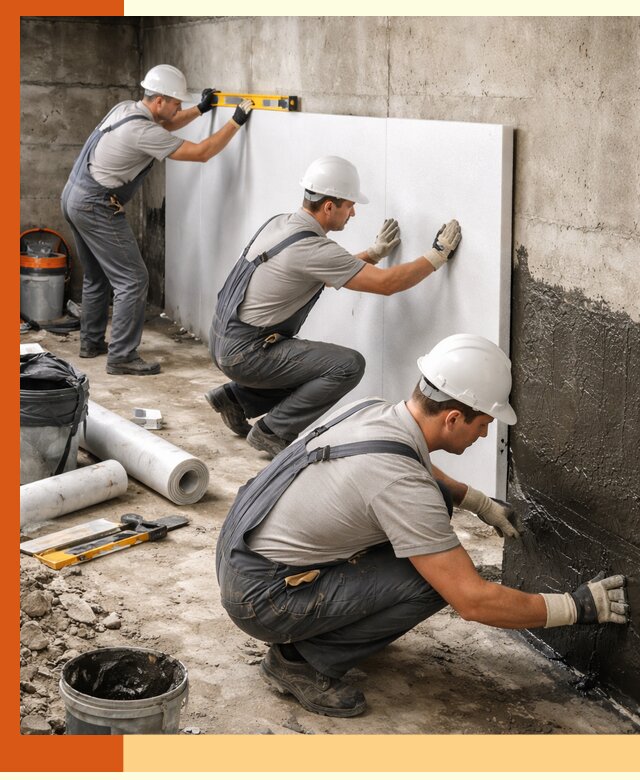 Утепление фундамента изнутри профессионально в Биробиджане