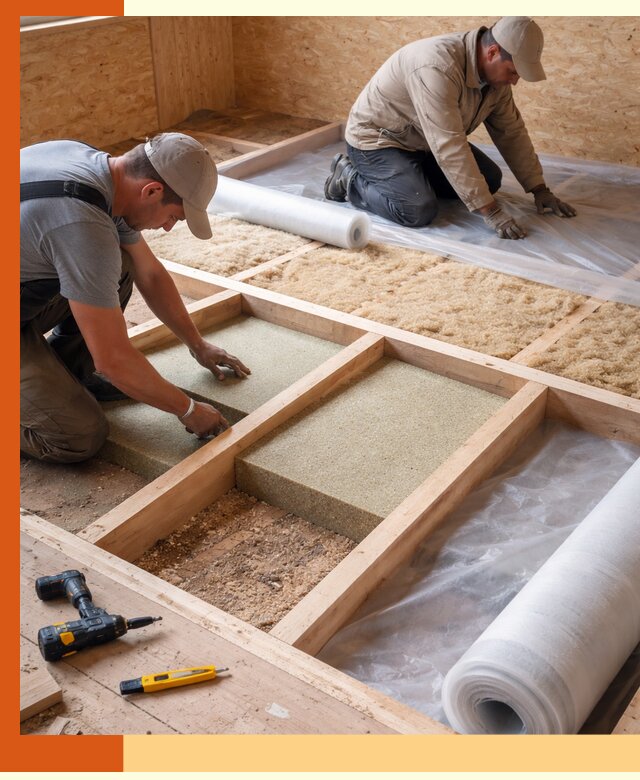 Профессиональное утепление деревянного пола в Биробиджане