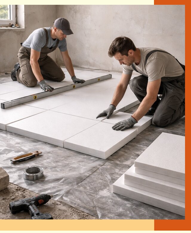 Утепление бетонного пола в Биробиджане от 2535 руб/м2 — монтаж и цена | ТепломастерБрб