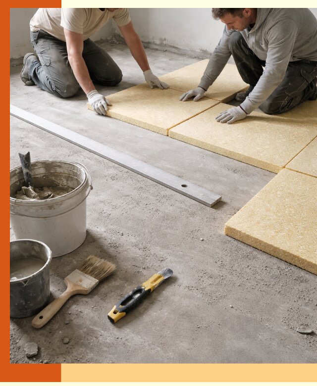 Утепление бетонного пола в Биробиджане профессионально и недорого