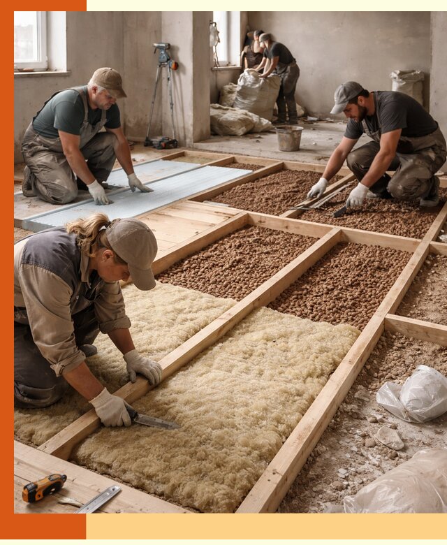 Утепление перекрытий жилых и промышленных зданий в Биробиджане