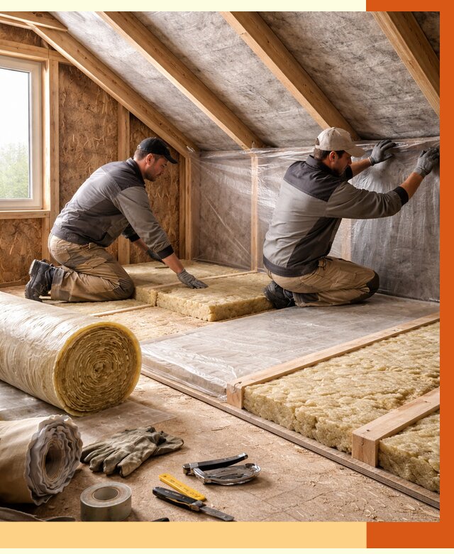 Утепление чердака в Биробиджане от 7604 руб/м² — теплоизоляция и комплексное утепление под ключ | ТепломастерБрб