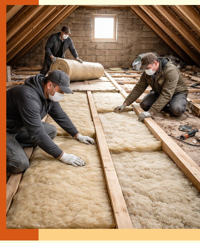 Утепление чердака в Биробиджане — профессиональная теплоизоляция кровли