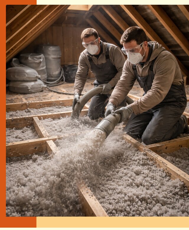 Утепление чердака эковатой в Биробиджане — быстро и надёжно