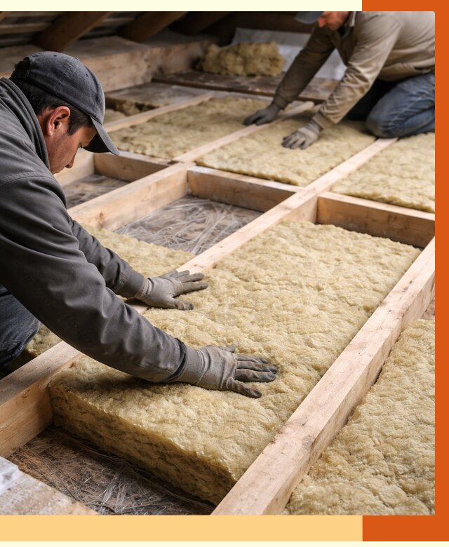 Утепление чердака минватой в Биробиджане от 3548 руб/м2 под ключ | ТепломастерБрб