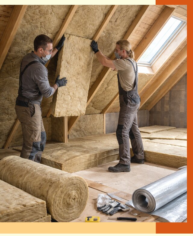 Утепление мансарды минватой в Биробиджане от 4258 руб./м2 — монтаж и пароизоляция | ТепломастерБрб