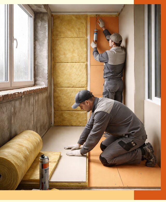 Утепление лоджии под ключ в Биробиджане от 6590 руб/м2 — комплексное решение | ТепломастерБрб