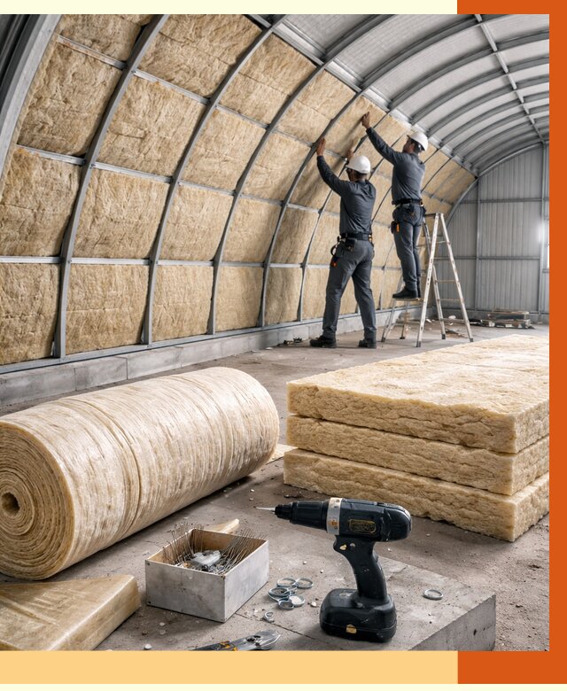 Утепление арочного ангара в Биробиджане от 3244 руб./м2 под ключ | ТепломастерБрб