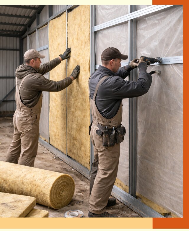 Утепление металлического ангара в Биробиджане от 4816 руб/м2 — услуги под ключ | ТепломастерБрб