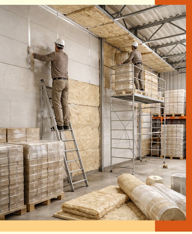 Утепление склада готовой продукции в Биробиджане от 1977 руб./м2 — комплексно | ТепломастерБрб