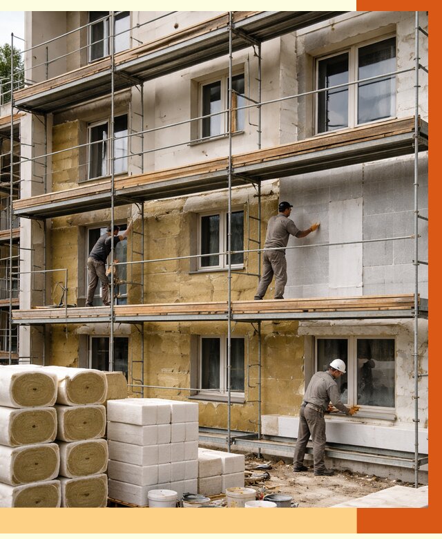 Утепление гостиницы в Биробиджане от 7299 руб./м2 — комплексно, ППУ, под ключ | ТепломастерБрб