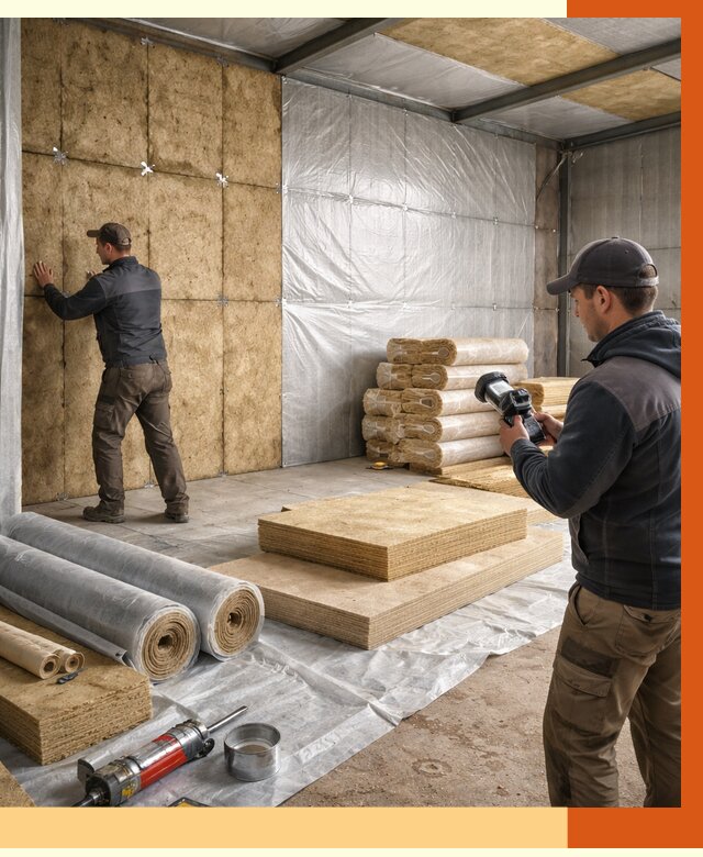 Утепление теплого склада в Биробиджане под ключ от 11659 руб/м² | ТепломастерБрб