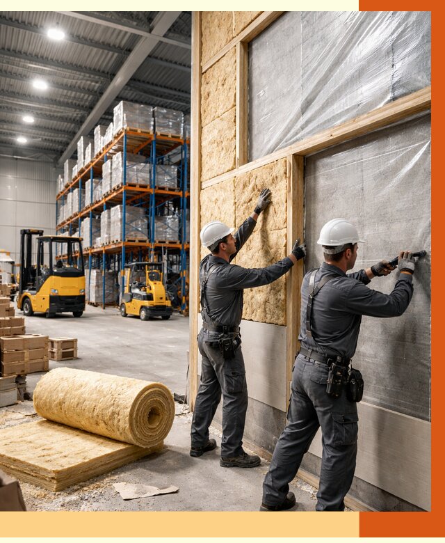 Утепление склада с техникой в Биробиджане от 4258 руб./м2 — комплексно под ключ | ТепломастерБрб