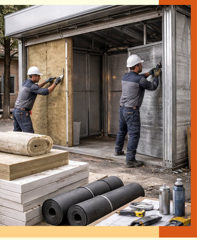 Утепление павильона шаурма в Биробиджане под ключ от 1217 руб. за м² | ТепломастерБрб