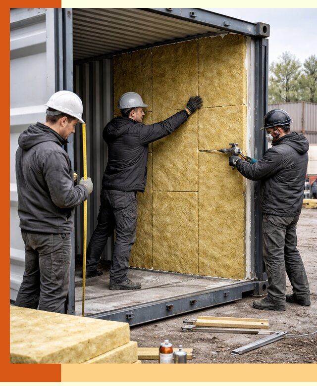 Утепление морского контейнера в Биробиджане: надежная теплоизоляция и защита