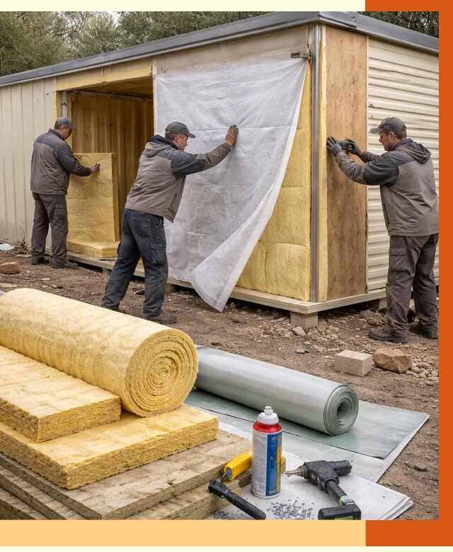 Утепление строительной бытовки в Биробиджане от 12673 руб. под ключ | ТепломастерБрб