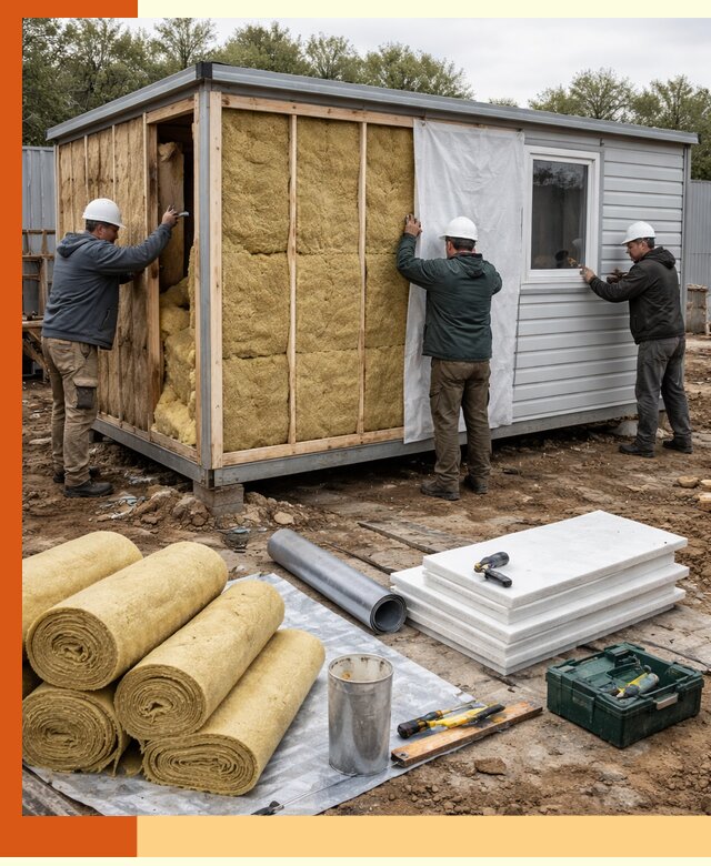 Утепление строительной бытовки под ключ в Биробиджане для любых условий