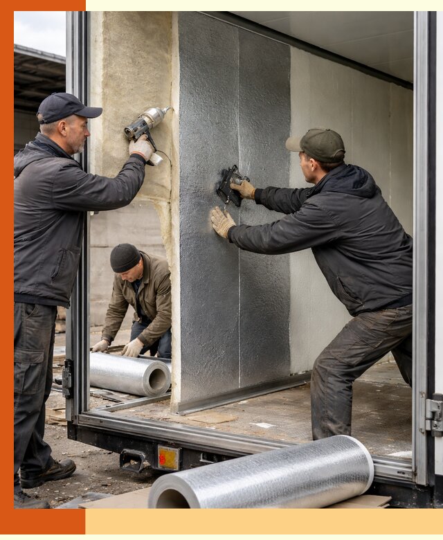 Утепление холодильного кузова в Биробиджане — монтаж и теплоизоляция