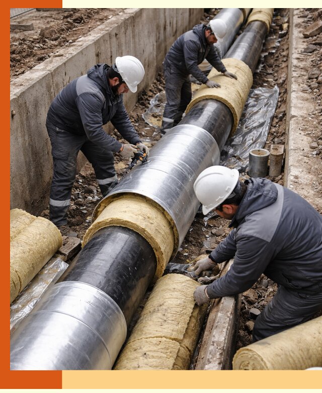 Утепление теплотрассы в Биробиджане: утеплительные работы и материалы