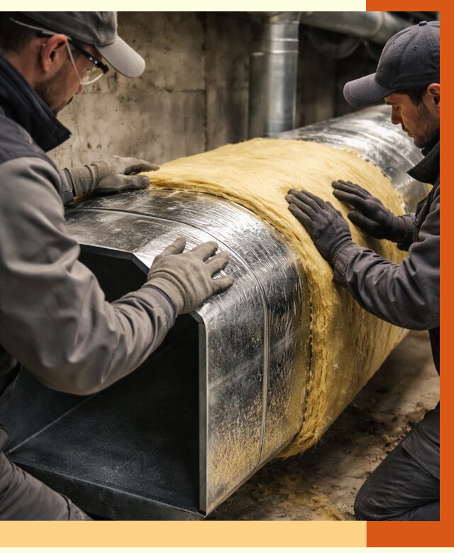 Утепление воздуховодов в Биробиджане от 4258 руб. — теплоизоляция вентиляции | ТепломастерБрб