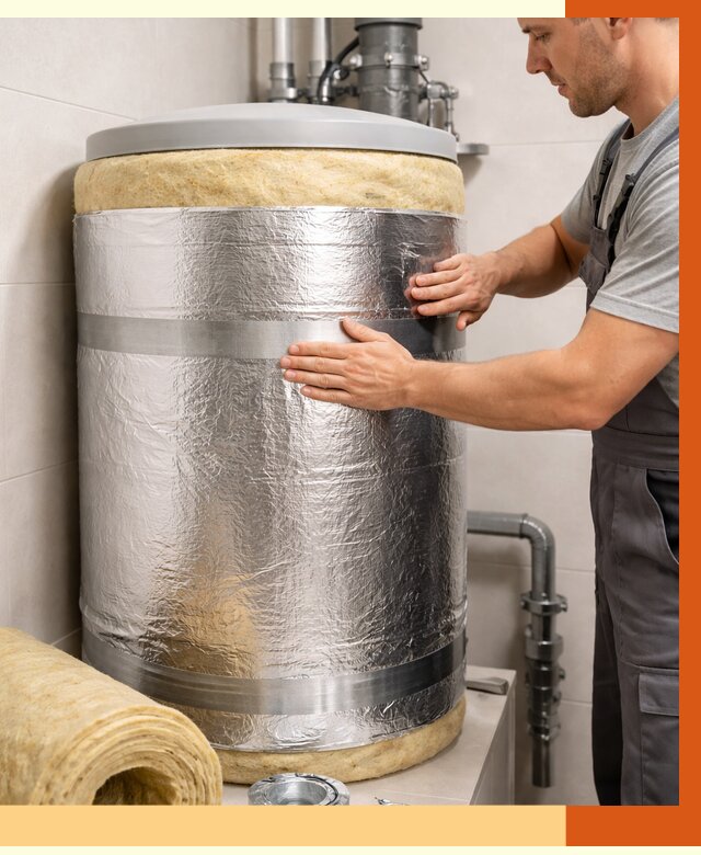 Утепление бойлера в Биробиджане от 4562 руб. под ключ | Утепление ППУ | ТепломастерБрб