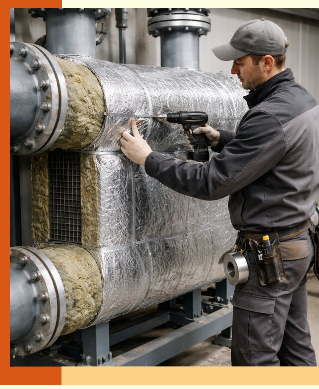 Утепление теплообменника в Биробиджане — профессиональная теплоизоляция оборудования