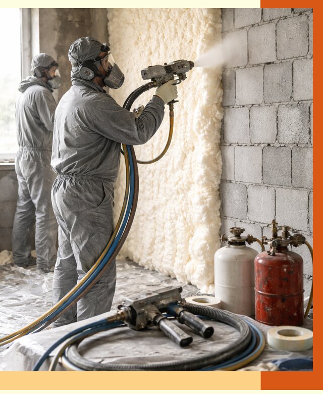 Утепление блочной стены ППУ в Биробиджане от 4309 руб./м² — ТепломастерБрб